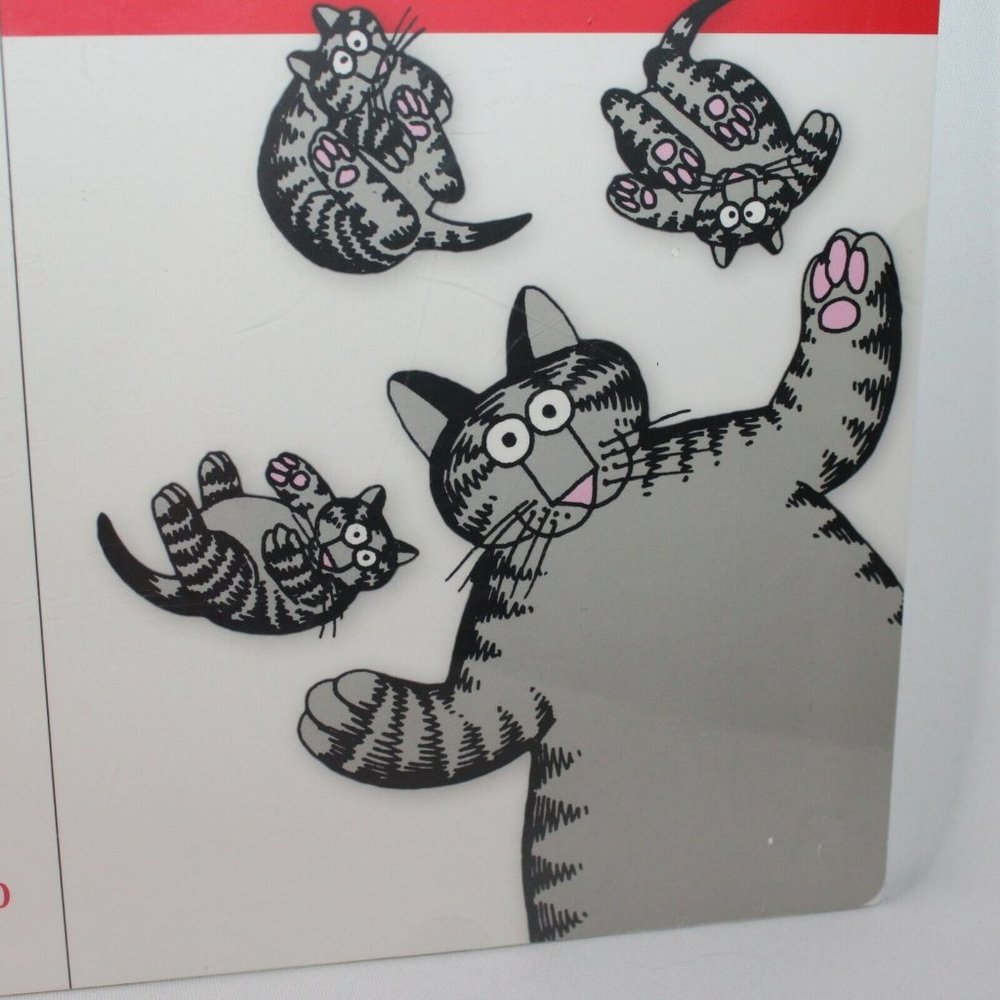 B. Kliban Child Kids Wall Growth Chart White Red Cats Stickers 11" x 48" Sealed - Picture 5 of 9